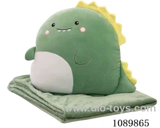 Dinosaur throw pillow blanket