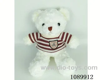 White twist striped sweater bear