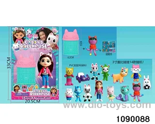 5 inch doll + dollhouse set in Blister card