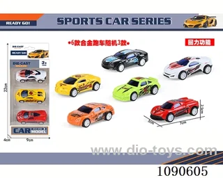 3PCS pull back alloy car