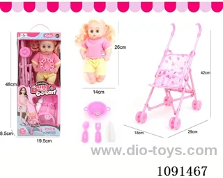 doll with Baby stroller