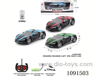1：16 4ch rc car with light included battery
