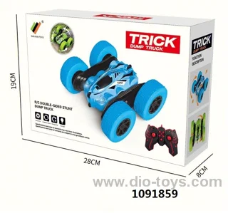 360 rotating toys flips stunt car double sided rotating 4wd car in color box