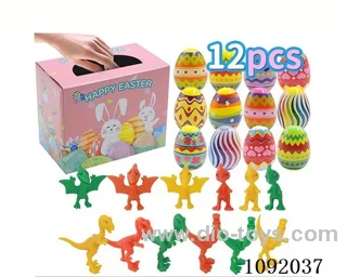 Eggshell dinosaur doll Easter set