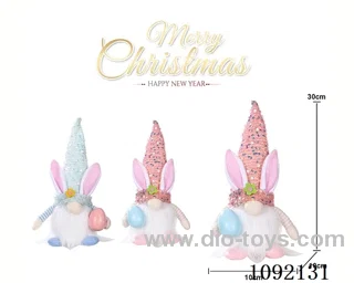 Easter Face doll with Light Cap (blue/pink) does not include 3*AAA batteries