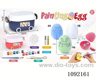 DIY painted flocking Easter eggs
