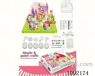 Easter DIY egg graffiti painting scene to build theme puzzle