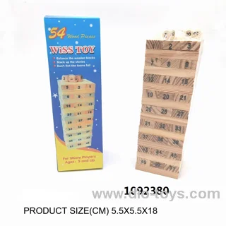 Woodenn jenga in color box