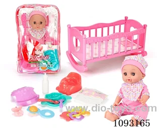 14inch doll with 12IC/attachments/cradle