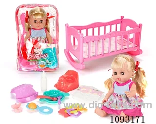 14inch doll with 12IC/attachments/cradle
