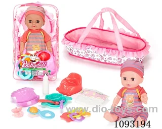 14inch doll with 12IC/attachments/cabas