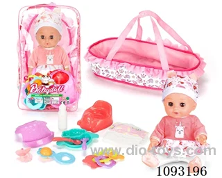 14inch doll with 12IC/attachments/cabas