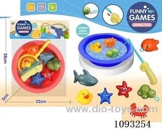 Round tub + self-contained fishing rod + vinyl swimming set