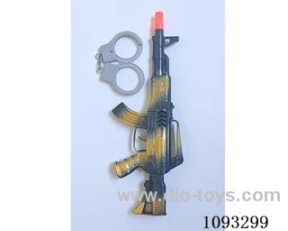 Flint gun and handcuffs
