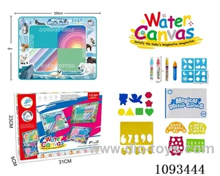 Magical magical water canvas/graffiti pad with North and South polar animal theme
