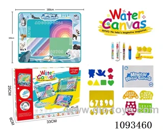 Magical magical water canvas/graffiti pad with North and South polar animal theme