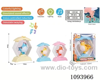 Voice activated bird (voice, motion, lights, music)