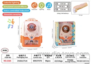 electric voice control kitten backpack with action/light/music