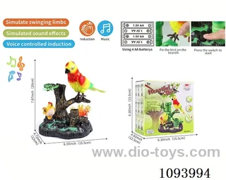 Tree Seat Parrot two birds (voice control, music, action)