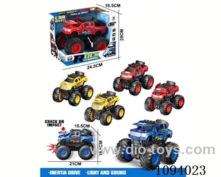 friction impact deformation car with light/music/LR44*3