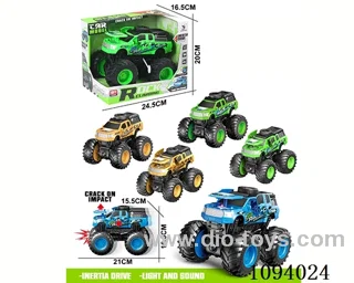 friction impact deformation car with light/music/LR44*3