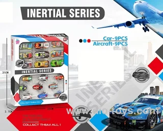 pull back alloy car 9PCS+cartoon airliner 9PCS