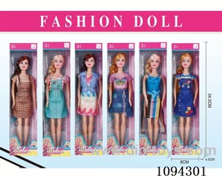 11.5-inch solid fashion Barbie \/ 6 mixed clothes