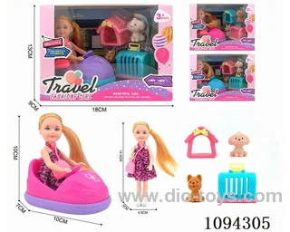5 inch barbie pet pet blue bumper car