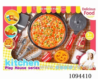 A set of Western food pizza combinations