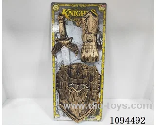 BRONZE WEAPON SET SWORD, SHIELD, AND MIDDLE WRIST GUARD
