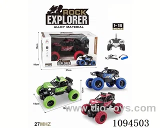 1: 18 rc alloy car included battery