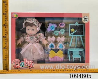 10 INCH AND 25CM ECO-FRIENDLY COTTON DOLL AND ACCESSORIES (MIXED WITH 4 CLOTHING STYLES)