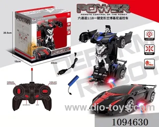 1:18 6ch rc deformation car with light included battery
