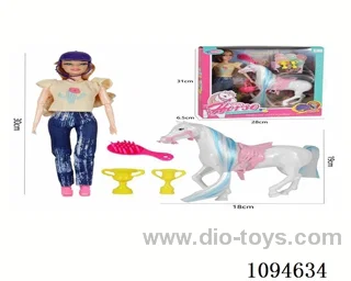 11.5-inch jointed Barbie with colts