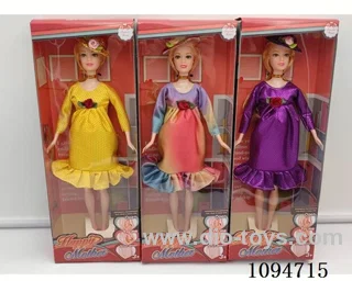 11.5-inch full-size fashion pregnant woman Barbie with hat