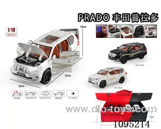 1:18 Toyota Prado Alloy Model Comeback Sound & Light Vehicle (4 PCS/box)