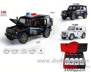 1:24 Big G alloy Boilback Sound and Light Car - Russian Police car (8 PCS/box)