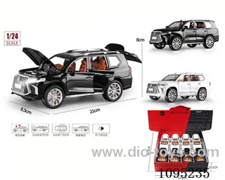 1:24 Lexus LX570 alloy Pull-back Car (8 PCS/box)