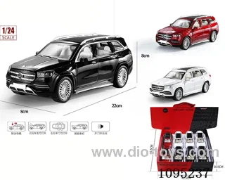 1:24 Mercedes-Benz GLS580 alloy Pull-back Sound & Light Vehicle (8 PCS/box)