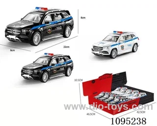 1:24 Mercedes-Benz GLS580 alloy Pull-back Sound and Light Car - Russian Police car (8 PCS/box)