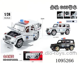 1:24 Mercedes G63 police pull-back car