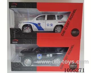 1:24 Prado police car alloy sound and light pull-back car