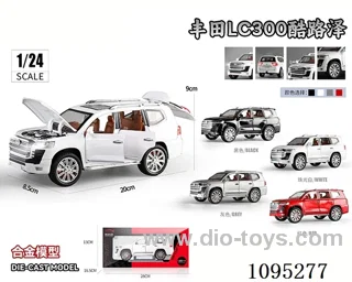 1:24 Toyota LC300 Coolooze sound and light pull-back car