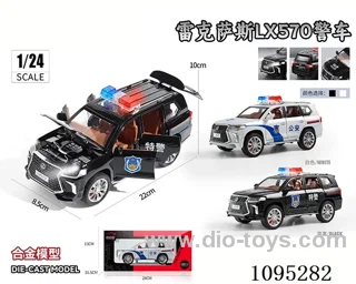 1:24 Lexus LX570 police car sound and light pull-back car