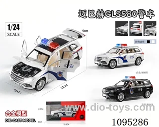 1:24 Mercedes-Benz GLS580 police pull-back car