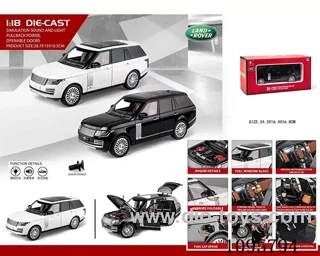 1：18 pull back alloy car with light  included battery