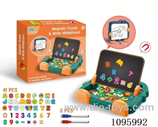 2-in-1 magnetic puzzle writing pad alphanumeric model