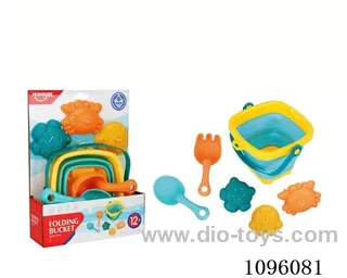 Folding bucket + Bathroom Beach Toys (5PCS)