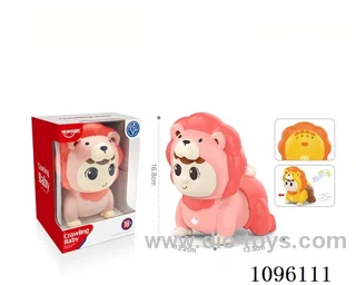 Sound and light lion crawling doll