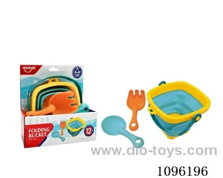 Folding bucket + Bathroom Toys (2PCS)